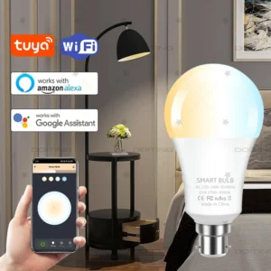B22 Tuya WIFI Smart Bulb Lamps 220V 2700-6500K Cold Warm White Light Voice Control Timing Smart Life APP Works With Alexa Google