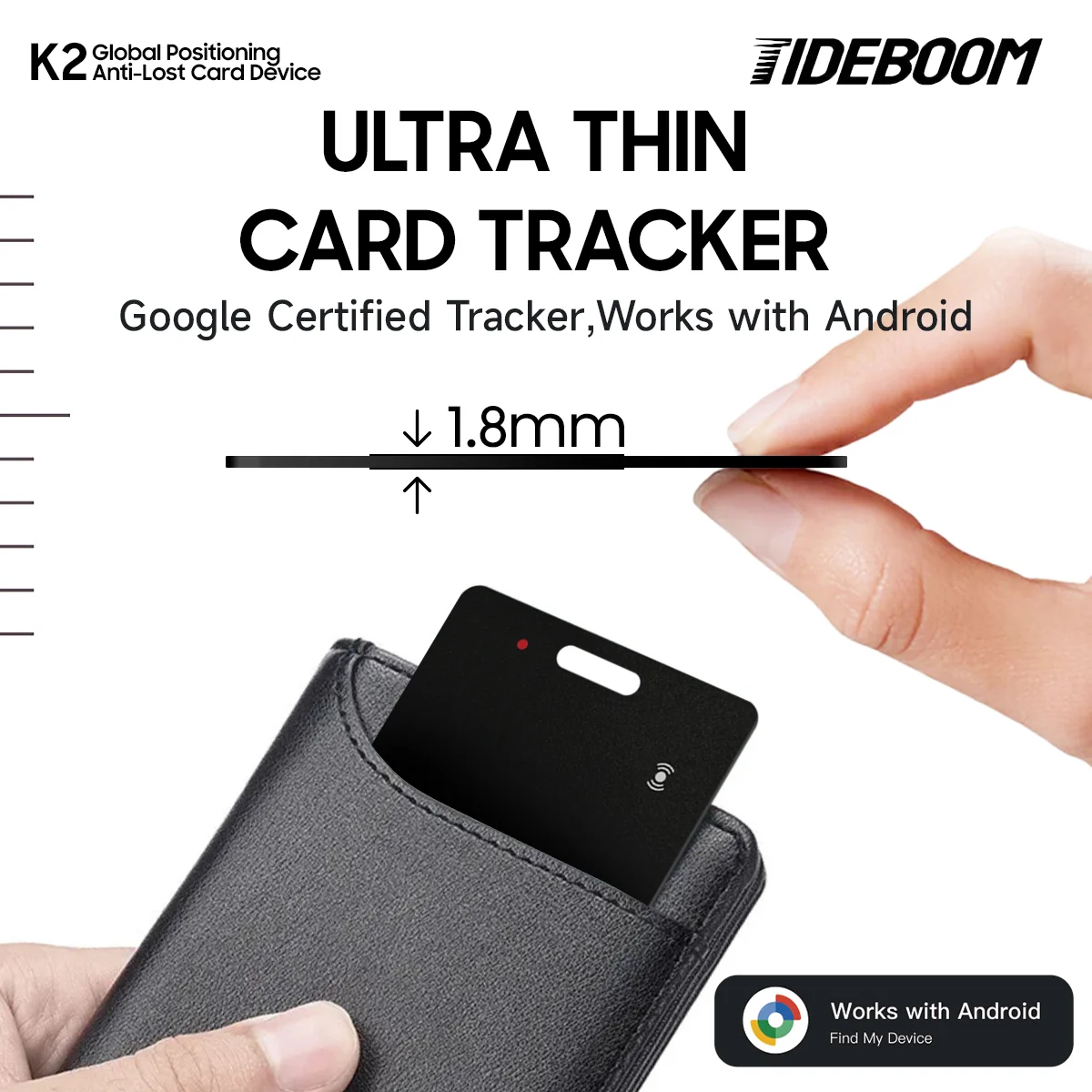 Ultra thin Global GPS Android Tracker Card wireless charging - Image 3