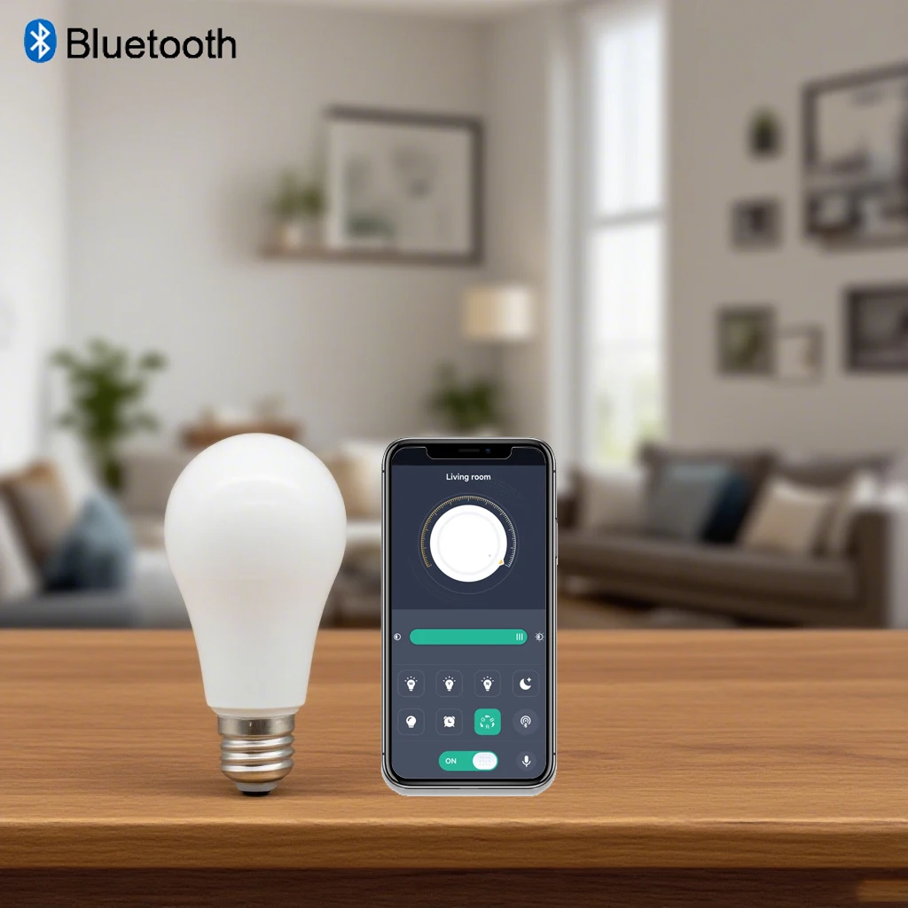 E27 Bluetooth Control Smart LED light Bulb Lamps APP 3000K-6500K Dimmable lighting 10W 220V RGBW for bedroom home dereco