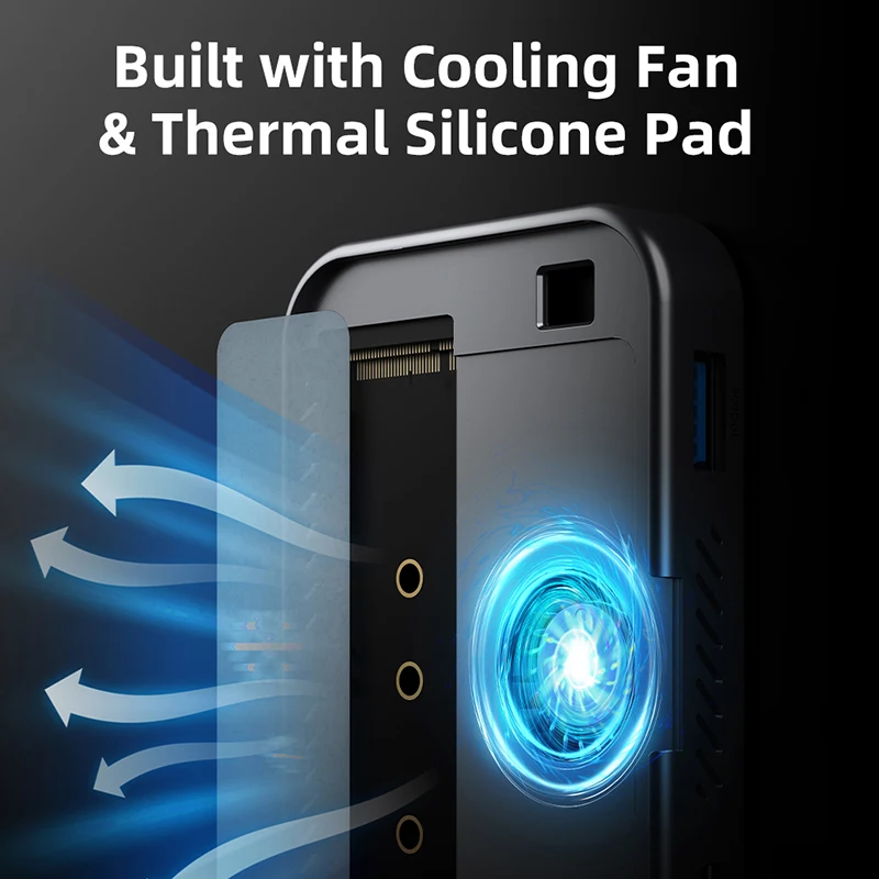 CABLETIME 7 IN 1 USB C HUB with NVMe SSD Magnetic 4K ProRes Video Recording SD/TF 3.0 Strong Magnetic Attachment for iPhone 17 - Image 6