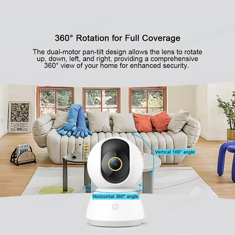 XIAOMI Home Security Intelligent Wifi Camera PTZ 2K,Color Night Vision,Two‑Way Audio,AI Human Face Detection,Chinese Version - Image 2