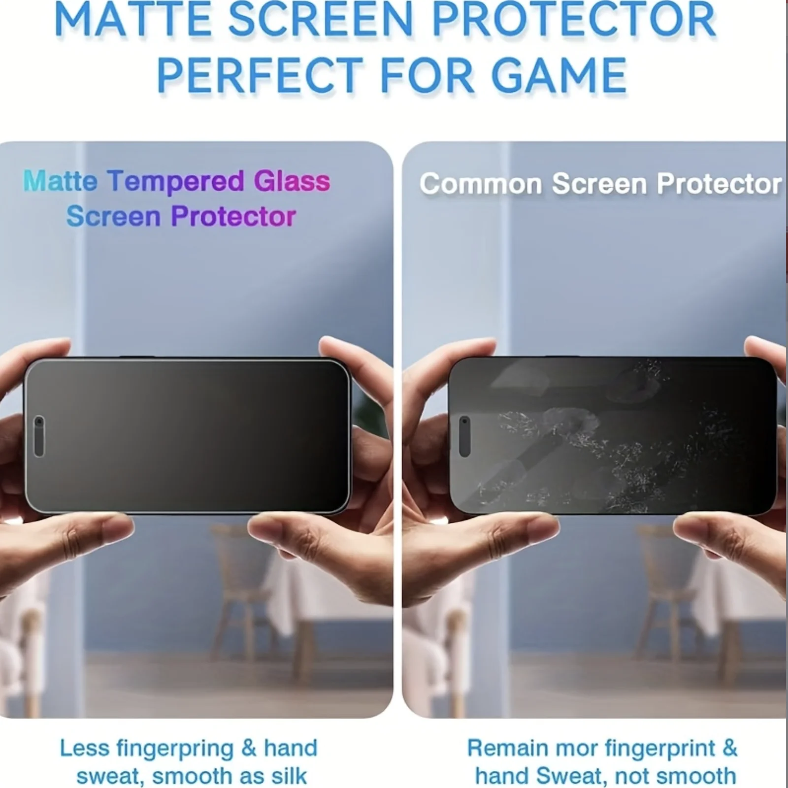 5-piece Set Of iPhone 17 16e 16 15 14 13 12 11 Pro Max XS XR Matte Screen Protector Tempered Glass Block Frosted Anti-Spy - Image 4