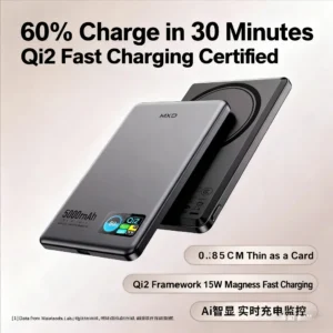 New Original Smart Screen Display Wireless Charger Powerbank for Magsafe External Auxiliary Battery for iPhone 17 Apple Watch 10