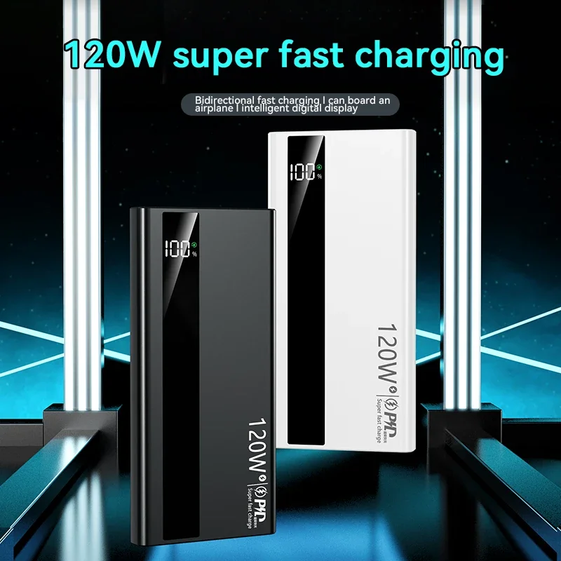 Lenovo 120W 500000mAh Power Bank High Capacity Super Fast Charge Portable External Battery PowerBank For iphone Samsung 2026 New - Image 3