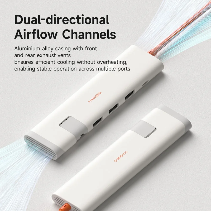 Hagibis USB C Hub Multiport USB C Splitter 4K HDMI RJ45 Heat Dissipation Docking Station for Macbook Laptops iPad External SSDs - Image 6