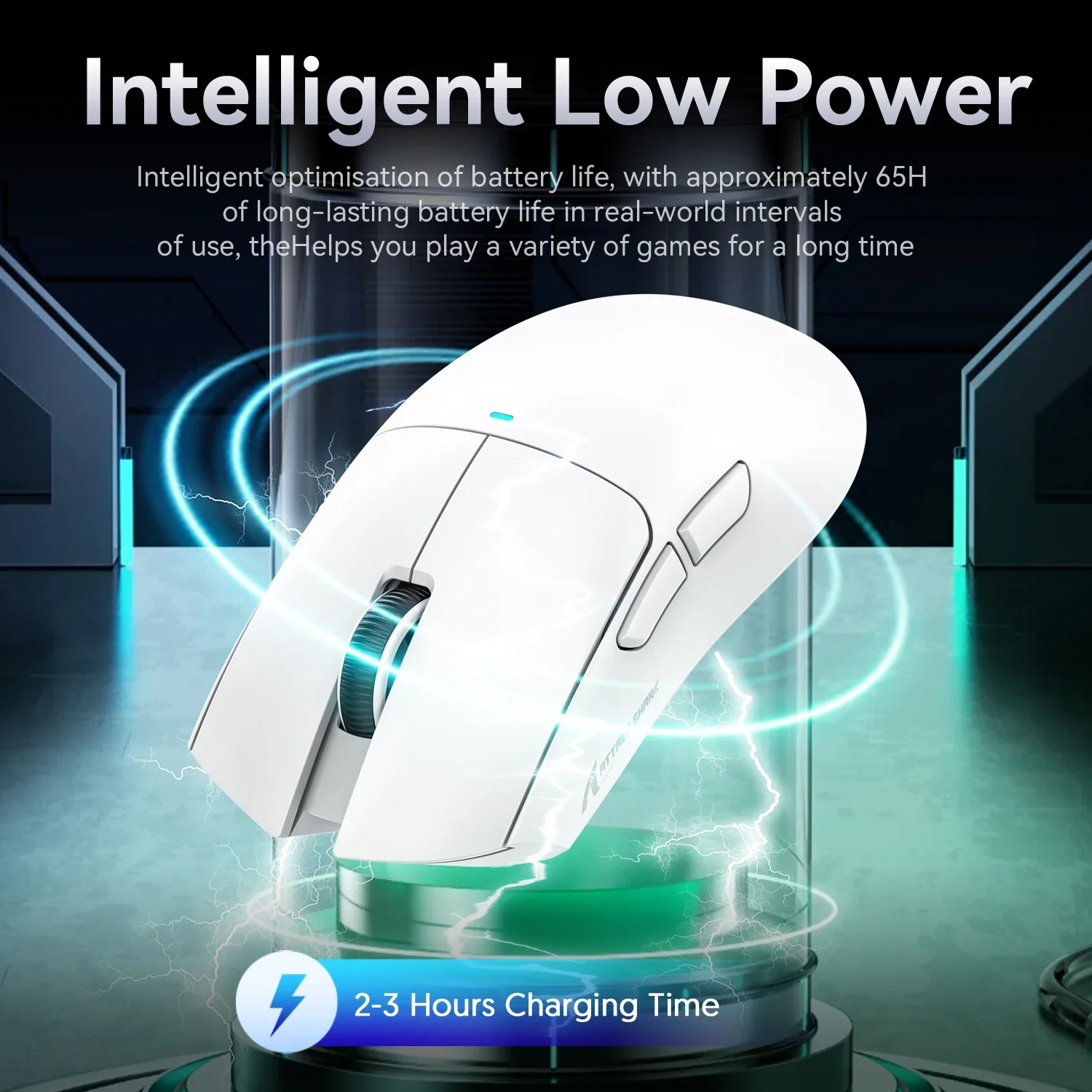 Attack Shark X11 PAW3311 Wireless Bluetooth Mouse, 2.4G 400IPS RGB PC Gaming Mouse - Image 3