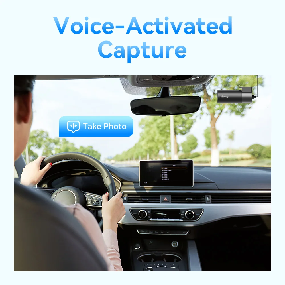 Pictrey M2 2K Dash Cam 330° Rotatable Car DVR Support Night Vision Smart Voice Control 24H Parking Monitor - Image 5