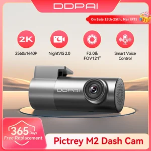 Pictrey M2 2K Dash Cam 330° Rotatable Car DVR Support Night Vision Smart Voice Control 24H Parking Monitor