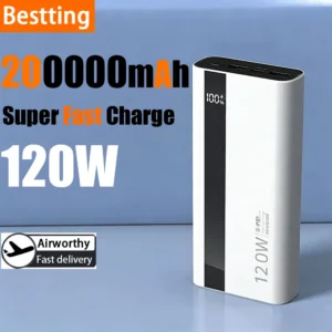 For Xiaomi 120W 200000mAh High Capacity Power Bank Super Fast Charging Portable External Battery Power Bank For Iphone Samsung