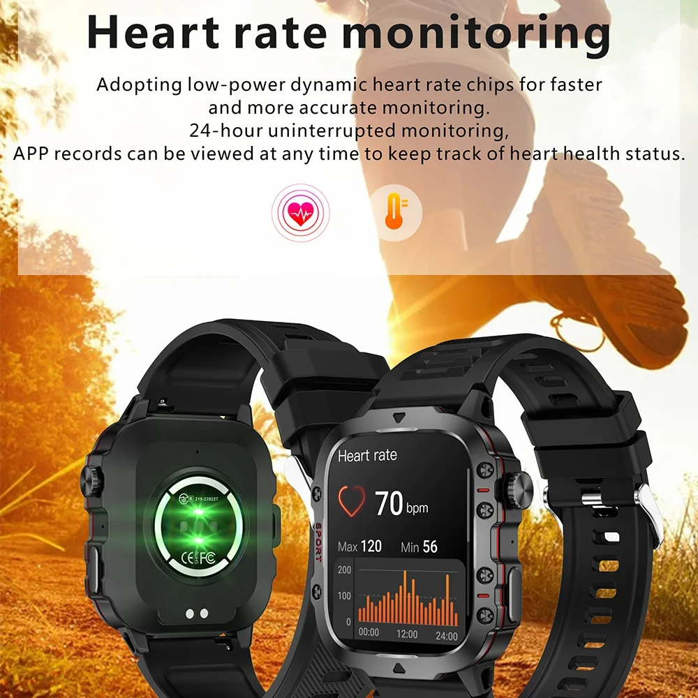 Original Military Men Smart Watches for Women IOS Android - Image 4