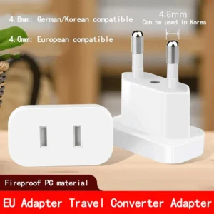 1pcs 4.8/4.0mm Power Plug Adapter US To EU Europe Plug Power Converter Travel Charge Adapter US to EU Adapter Electrical Socket