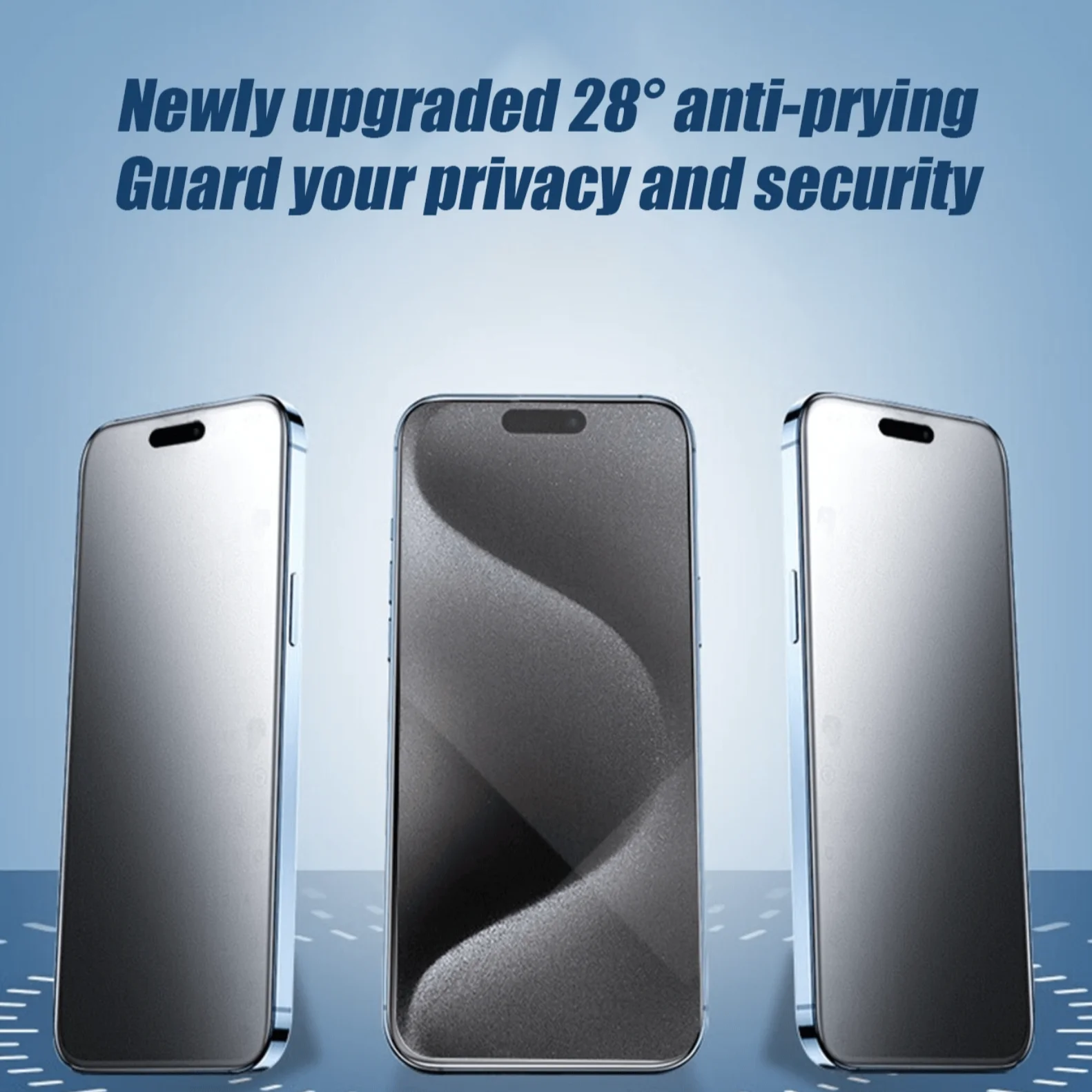 5-piece Set Of iPhone 17 16e 16 15 14 13 12 11 Pro Max XS XR Matte Screen Protector Tempered Glass Block Frosted Anti-Spy - Image 6