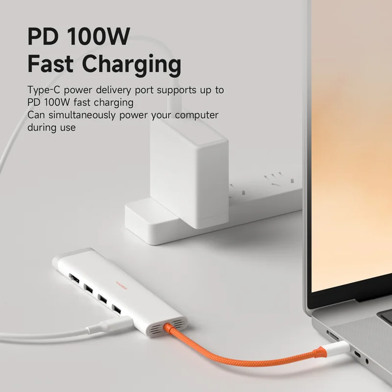 Hagibis USB C Hub Multiport USB C Splitter 4K HDMI RJ45 Heat Dissipation Docking Station for Macbook Laptops iPad External SSDs - Image 2
