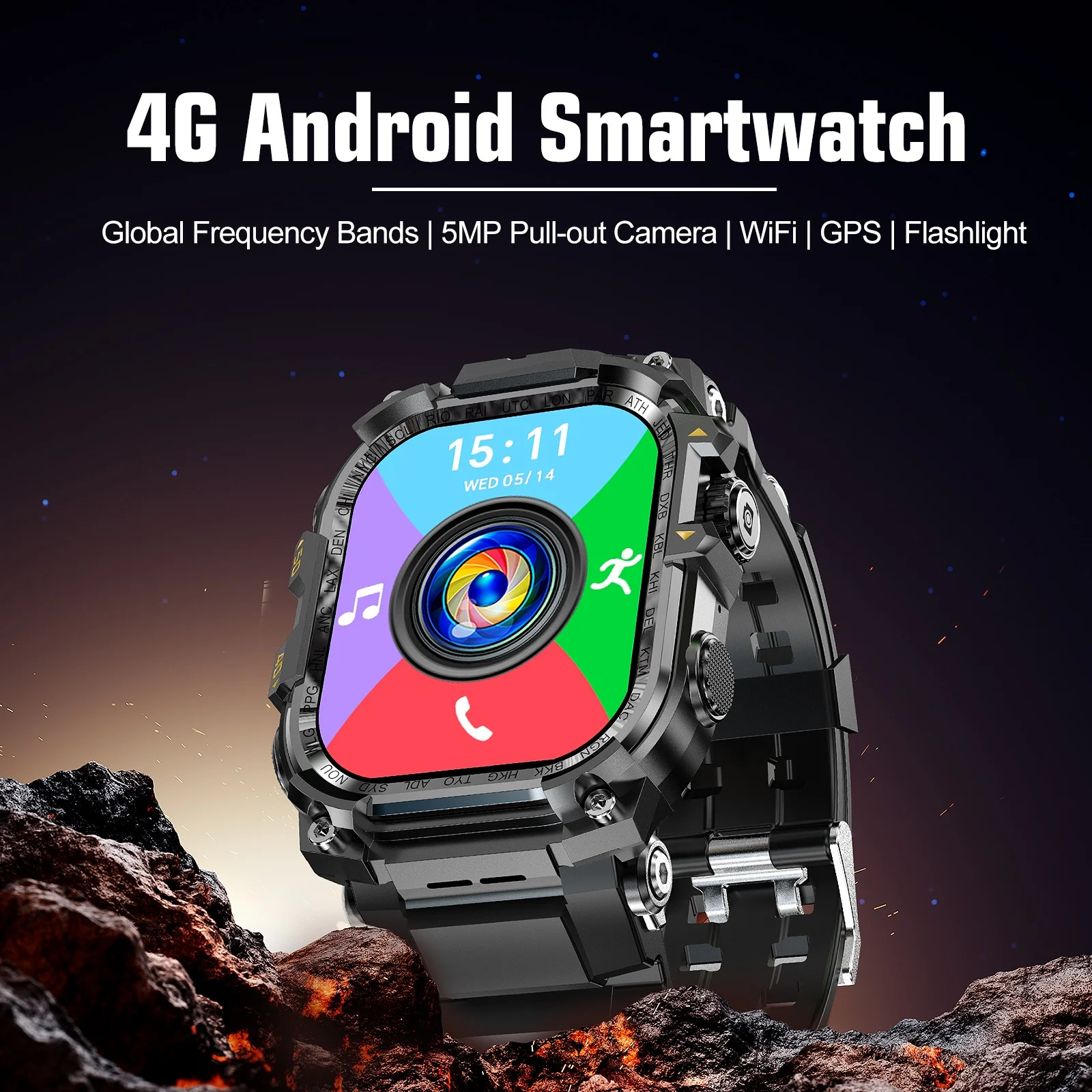 APPLLP 7 MAX Smartwatch 4G SIM Full Network Android OS GPS WiFi 2.06-inch Rotating Camera 32GB RAM 256GB Storage Latest Model - Image 3