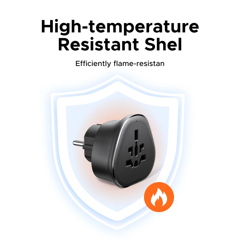 UGREEN Universal Travel Adapter Multi-Country Power Adapter EU/US/UK Plug Converter Compatible with EU US UK KR RU Outlets - Image 5