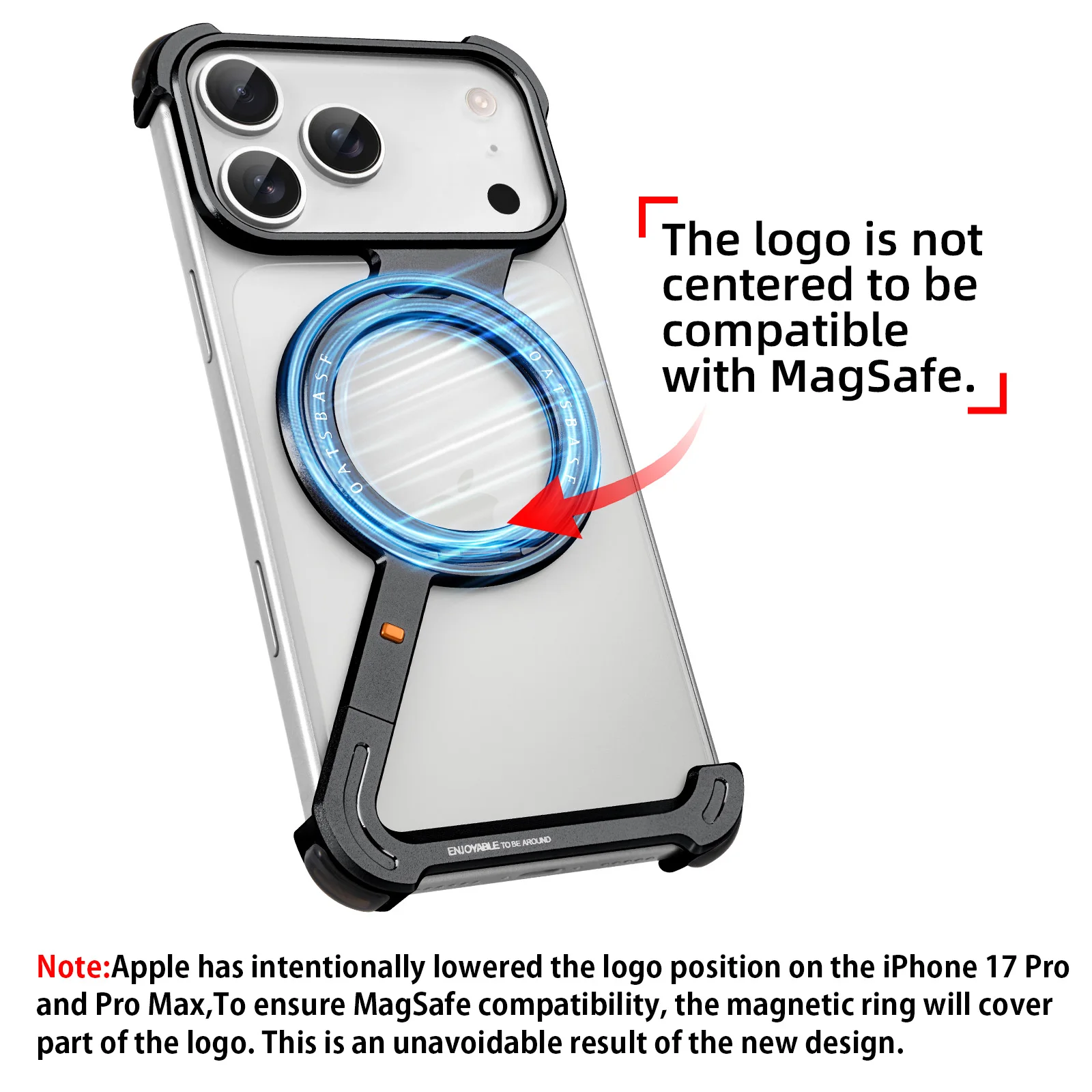 Eary Metal Magnetic Phone Case for iPhone 17 Pro Max/17 Pro/17 Air for Magsafe 360°Stand Frameless Shockproof Protector Cover - Image 6