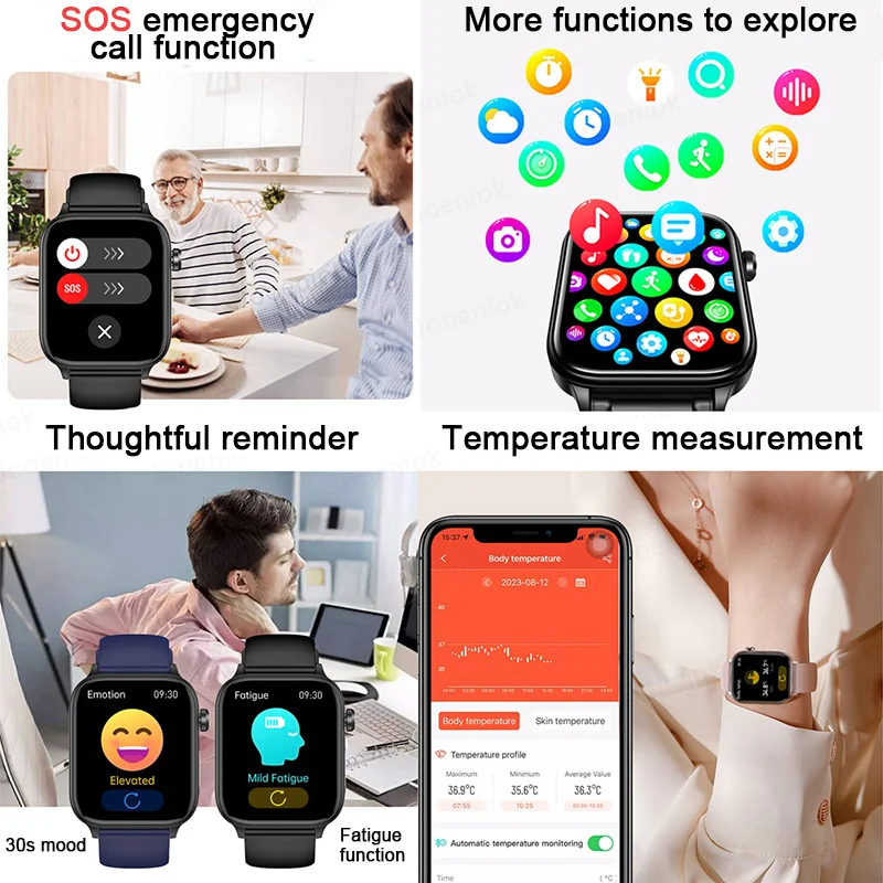 2026 New ECG+PPG Health Smartwatch Men Blood Fat Uric Acid Heart Rate Blood Pressure Bluetooth Call Waterproof Smart Watch Women - Image 4