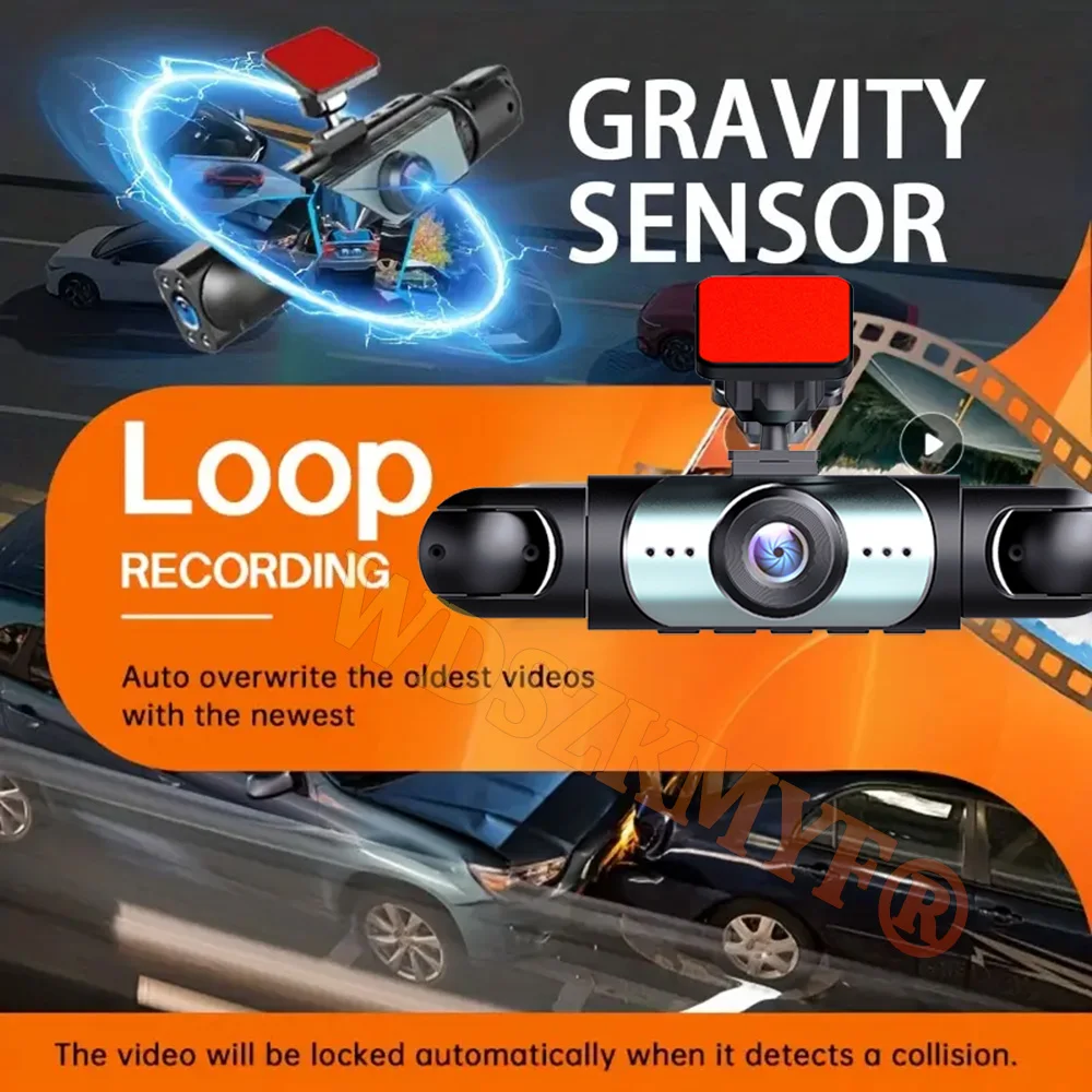 4Lens Car DVR 360 Degrees Video Recorder 1080P Dash Cam 3/4Channel Front Right left optional Rear View camera Car accessory - Image 6