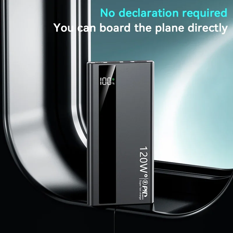 Lenovo 120W 500000mAh Power Bank High Capacity Super Fast Charge Portable External Battery PowerBank For iphone Samsung 2026 New - Image 6
