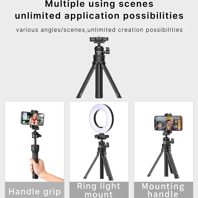 Ulanzi MT-34 81.5CM Extendable Tripod for Phone Camera DSLR 2in1 Tripod Selfie Stick With Phone Holder Ballhead 1/4'' Port - Image 5