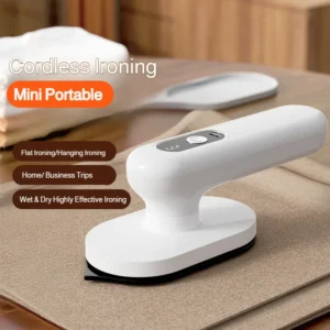 Handheld Cordless Electric Iron Portable Non-steam Type Works with Water Spraying Remove Clothes Wrinkles for Travel Home Use
