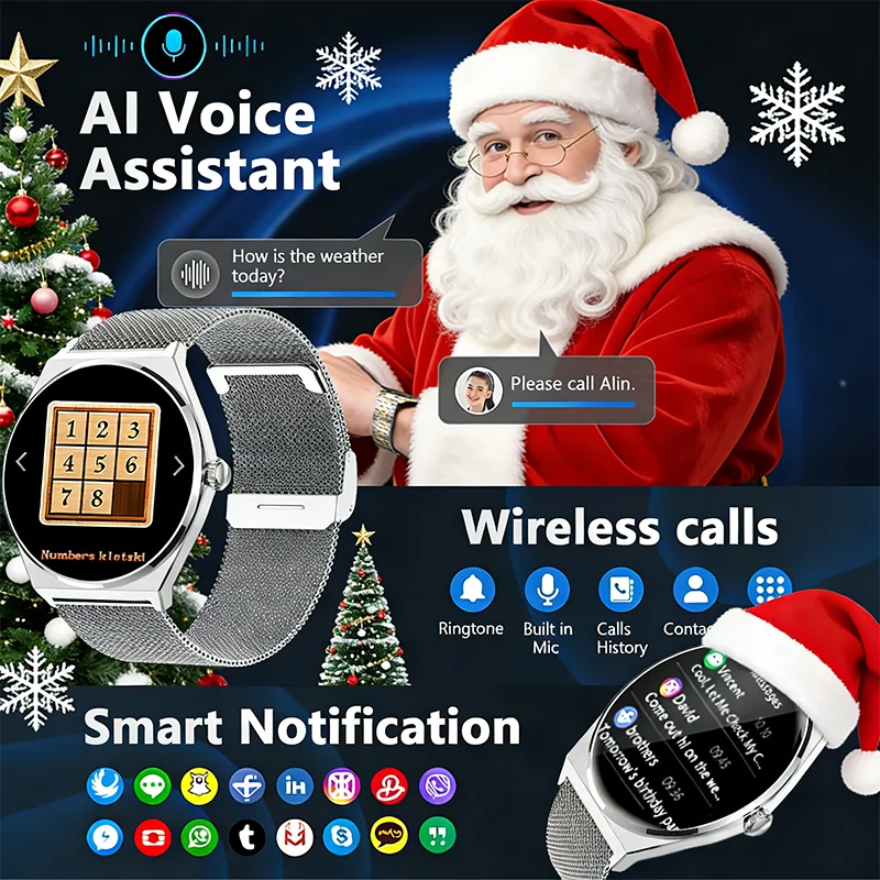 2026 Ultra Thin Smart Watch Men AMOLED 466*466 HD Pixel Display Always Show Time Bluetooth call Reminder Waterproof Smartwatch - Image 3