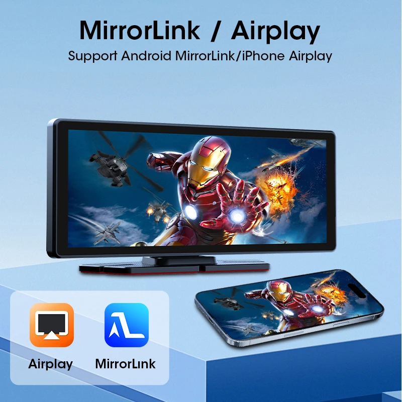 Vtopek 8.1 Inch 2.5K Dash Cam Wireless Carplay Android Auto Car DVR WiFi GPS Navigation Rearview Camera Dashboard Video Recorder - Image 4