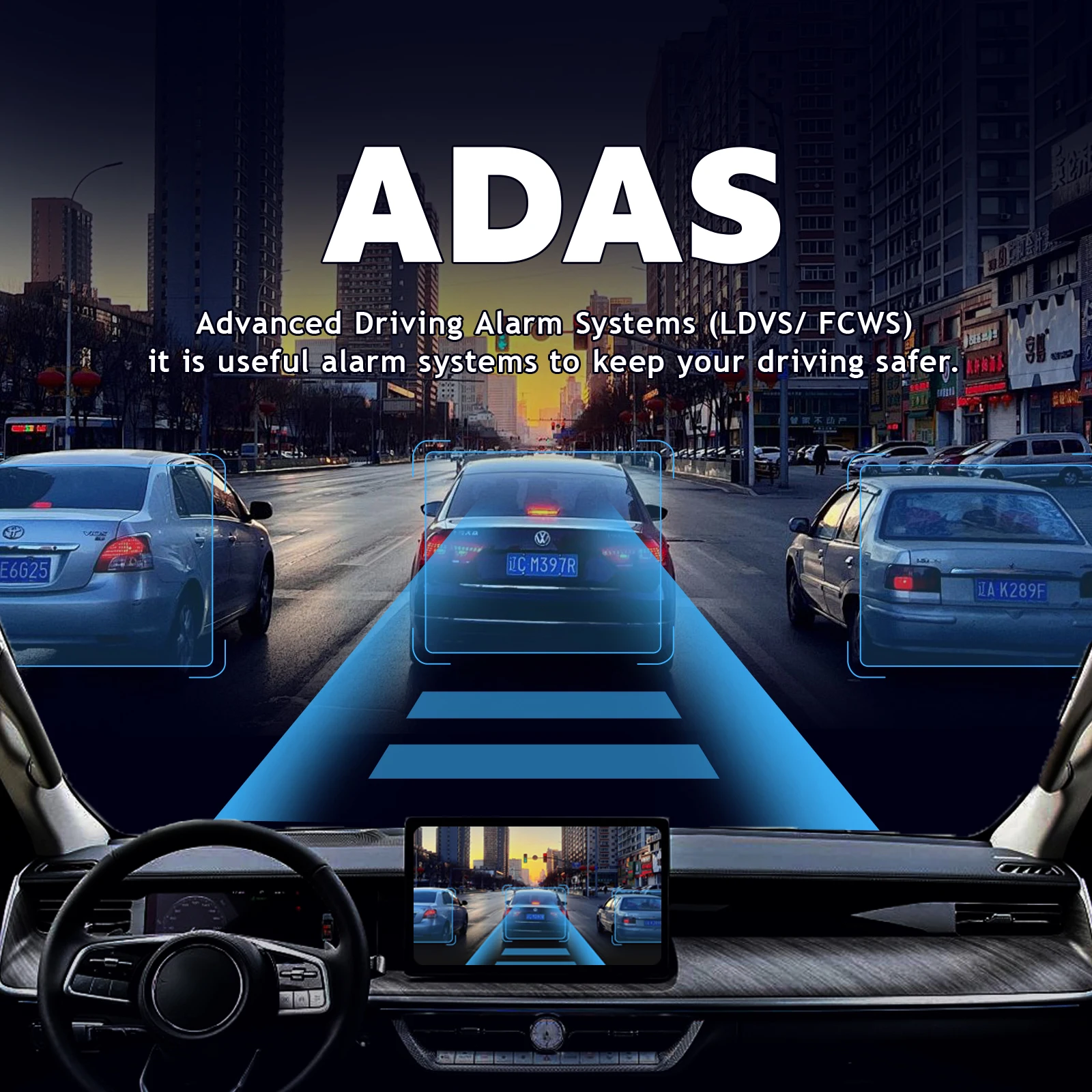 Android Dash CamNavigator USB 1080P Full HD Driving Recorder Media Comes with ADAS Driving Assistance Function - Image 5