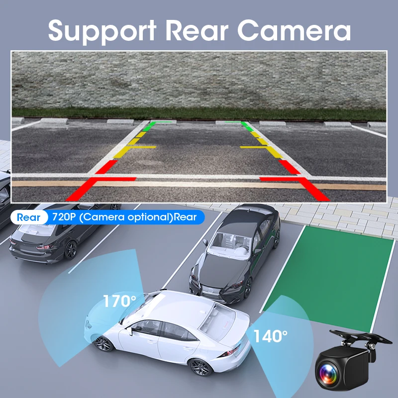 Vtopek 8.1 Inch 2.5K Dash Cam Wireless Carplay Android Auto Car DVR WiFi GPS Navigation Rearview Camera Dashboard Video Recorder - Image 3