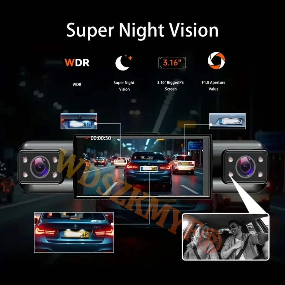 4Lens Car DVR 360 Degrees Video Recorder 1080P Dash Cam 3/4Channel Front Right left optional Rear View camera Car accessory - Image 4