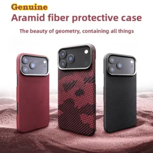 Ultra Slim Real Aramid Kevlar Carbon Fiber Business Case For IPhone 17 Air Pro Max Magnetic Charging Shockproof Protective Cover
