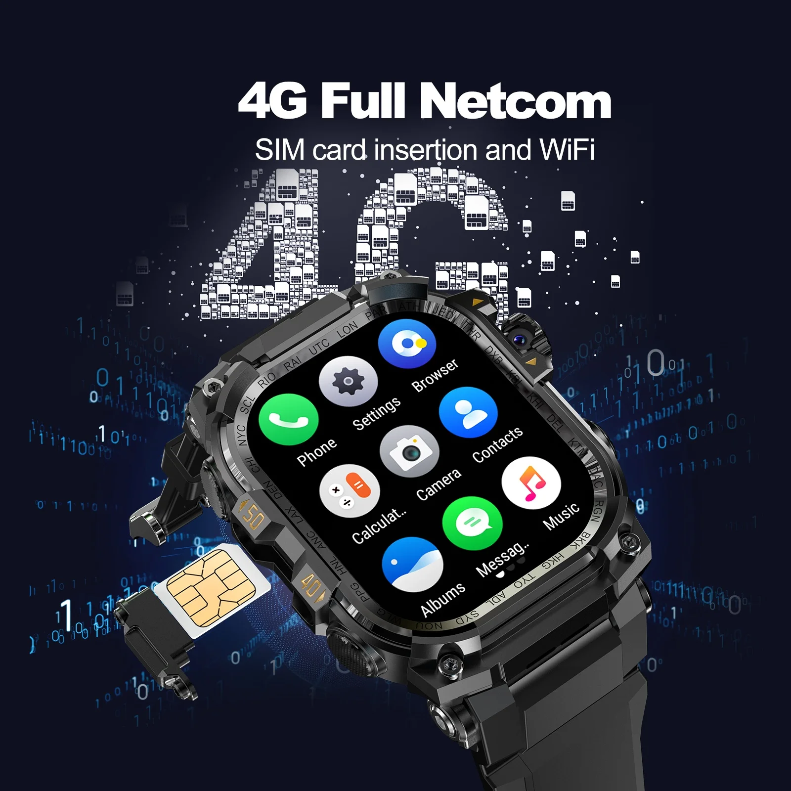 APPLLP 7 MAX Smartwatch 4G SIM Full Network Android OS GPS WiFi 2.06-inch Rotating Camera 32GB RAM 256GB Storage Latest Model - Image 2