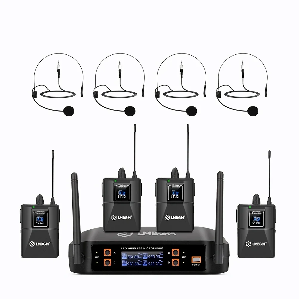 LMBGM-D44 Professional Wireless Microphone System Head mounted Collar style Microphone Suitable for Performing Church Singing - Image 6