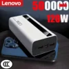 Lenovo 120W 500000mAh Power Bank High Capacity Super Fast Charge Portable External Battery PowerBank For iphone Samsung 2026 New