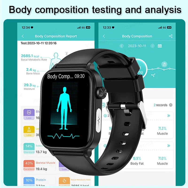 2026 New ECG+PPG Health Smartwatch Men Blood Fat Uric Acid Heart Rate Blood Pressure Bluetooth Call Waterproof Smart Watch Women - Image 6