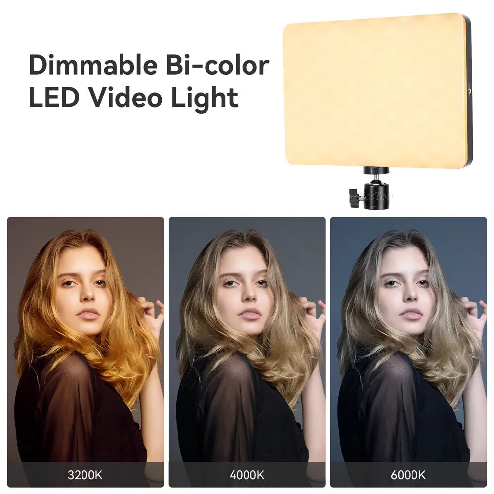 8/12 Inch LED Photography Video Panel Light Photo Studio Lighting Kit For Shoot Live Streaming Youbube With Tripod Stand - Image 2