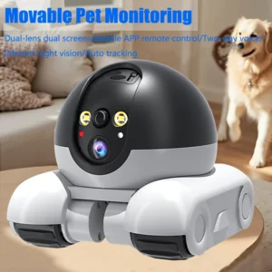 WIFI Dual Lens Robot Camera Dual Screen Monitoring 1080P HD PTZ IP Security Surveillance Camera Auto Tracking Baby Pets Monitor