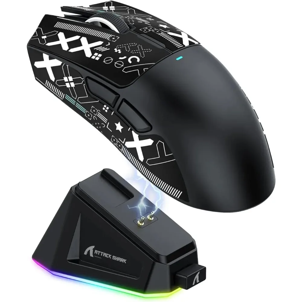 Attack Shark X11 PAW3311 Wireless Bluetooth Mouse, 2.4G 400IPS RGB PC Gaming Mouse
