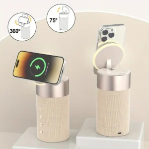 4-in-1 Magnetic Wireless Charger & Bluetooth Speaker with Night Light - Perfect Gift for IPhone XIAOMI HUAWEI Samsung & AirPods