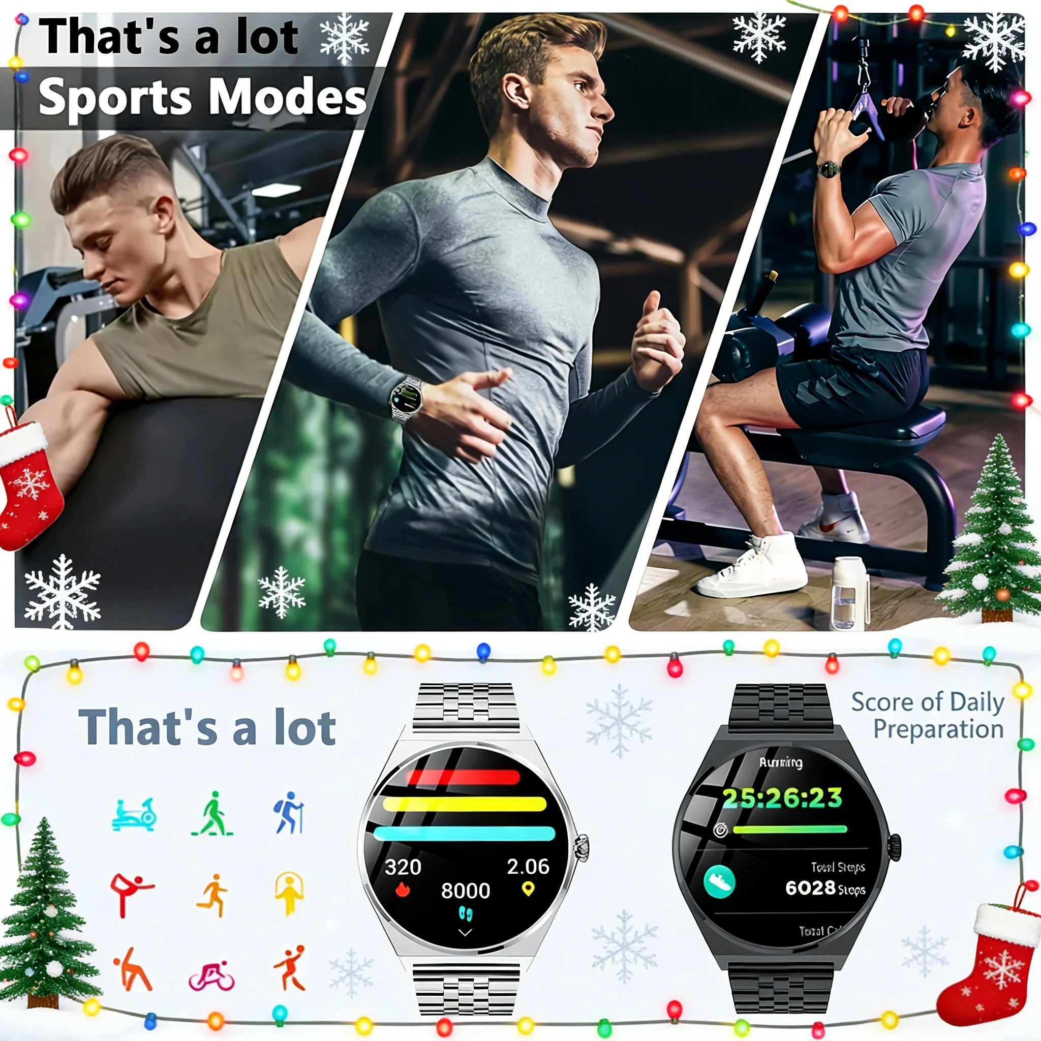 2026 Ultra Thin Smart Watch Men AMOLED 466*466 HD Pixel Display Always Show Time Bluetooth call Reminder Waterproof Smartwatch - Image 2