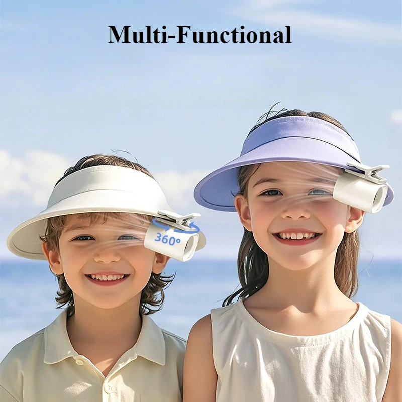 Hipacool Portable Car Clip Fan 360° Rotatable 100 Speed Wind 12V USB Rechargeable Electric Fan Low Noise Mini Fan Clamp Anywhere - Image 3