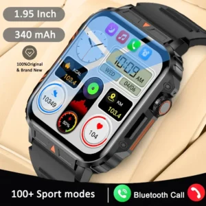 Military Men Smart Watch Health Monitor Wireless Call Smartwatch Fitness IP68 Waterproof Sports Watches for Women Android 2025